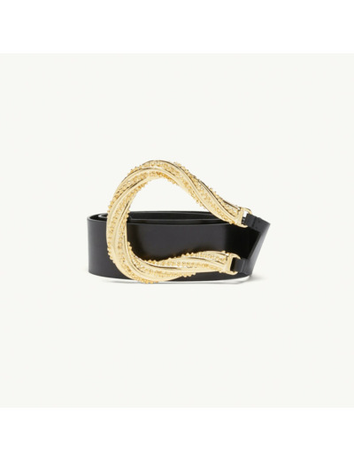 Ceinture large à boucle arrondie