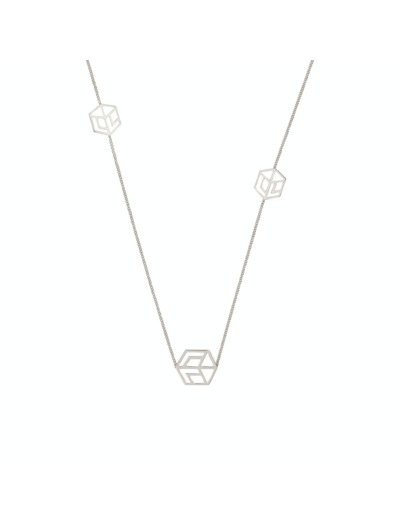 Logo Carré L - Sautoir Carré L - Nickel Brillant