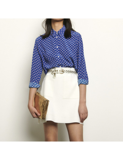 Chemise en soie imprimée