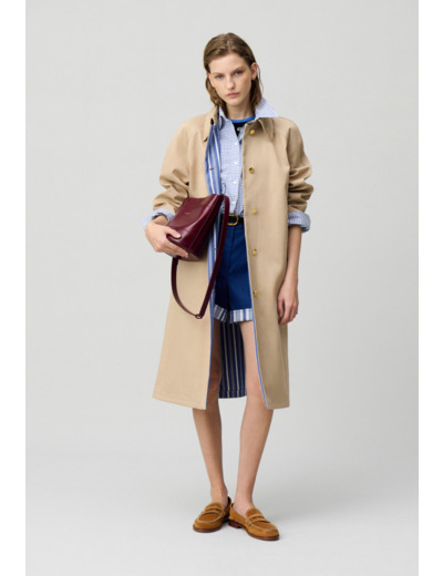 Trench mi-long droit