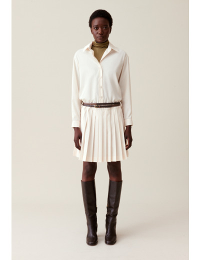 Robe chemise ceinturée boutonnée