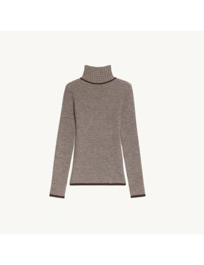 Pull en laine à col montant