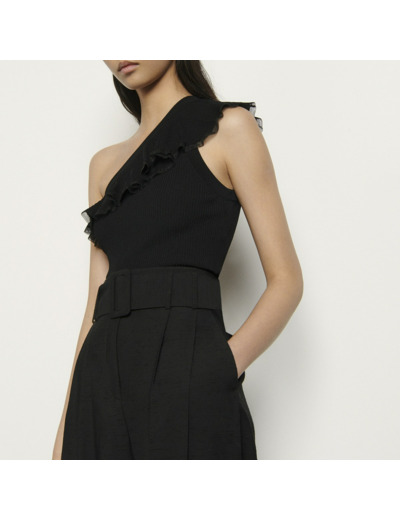 Top en maille asymétrique