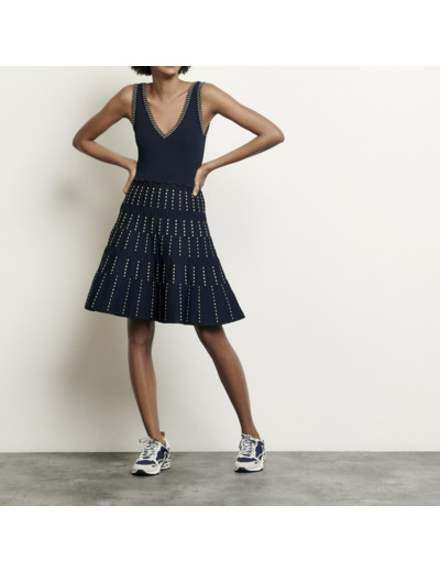 Robe en maille à détails lurex