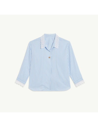 Chemise oversize en popeline rayée