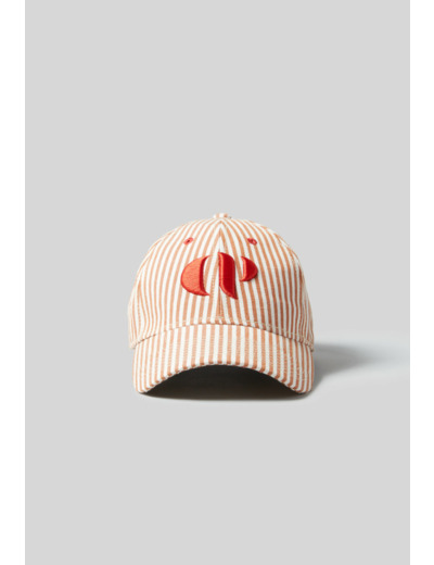 Casquette rayée monogramme CP