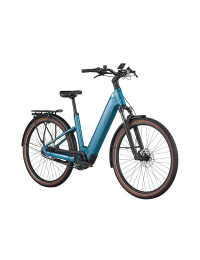 Vélo urbain/trekking électrique E-HORIZON TOUR 20 BELT WAVE Bleu