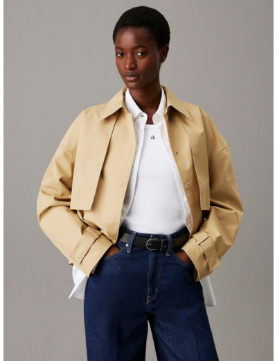 VESTE TRENCH EN TWILL DE COTON