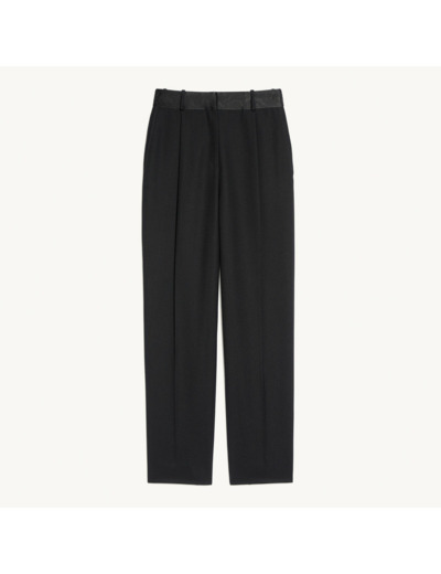 Pantalon droit bi-matière