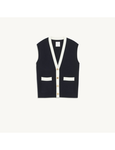 Cardi-coat oversize sans manches