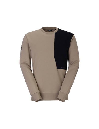 Sweat à col rond Homme CREWNECK Beige/Noir