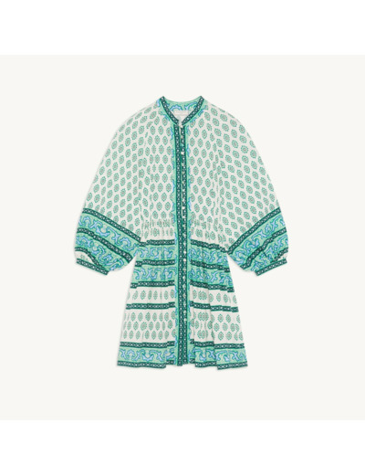 Robe chemise imprimée courte