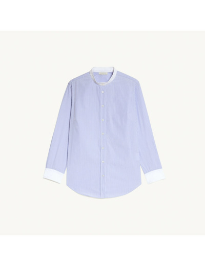 Chemise rayée bi-matière