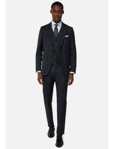 Veste Bleu Marine En Laine Super 130