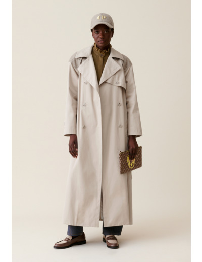 Trench long bi-matière