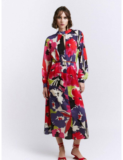 ชุดกระโปรงผู้หญิงทรงทูนิคพิมพ์ลาย