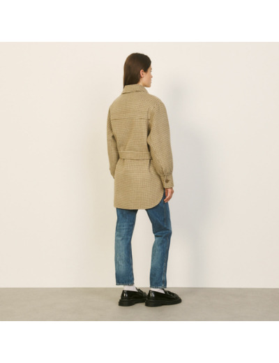 Manteau en pied de poule