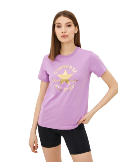 Chuck Patch Metallic Tee Black