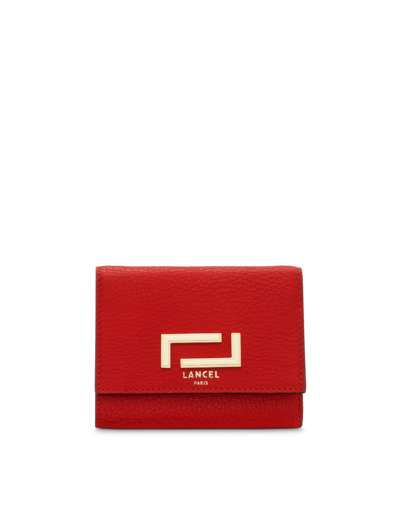 Pia de Lancel - Portefeuille compact medium rabat - Petit modèle - Rouge Lancel