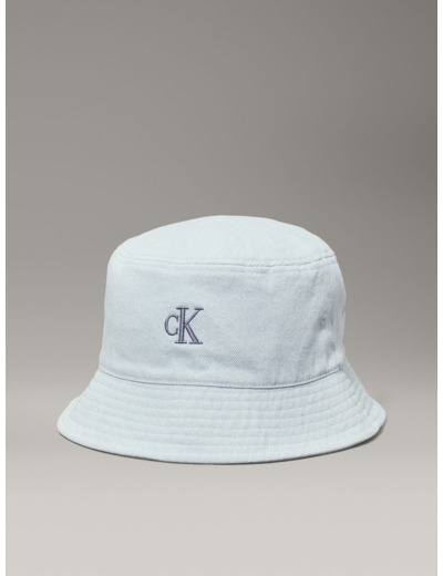 CHAPEAU BÉRET EN DENIM AVEC MONOGRAMME BRODÉ