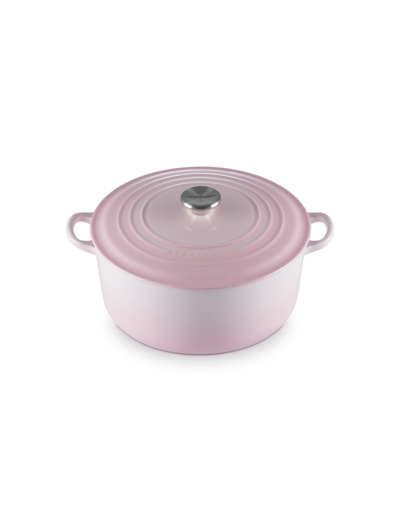 Cocotte ronde 28cm en fonte émaillée shell Pink