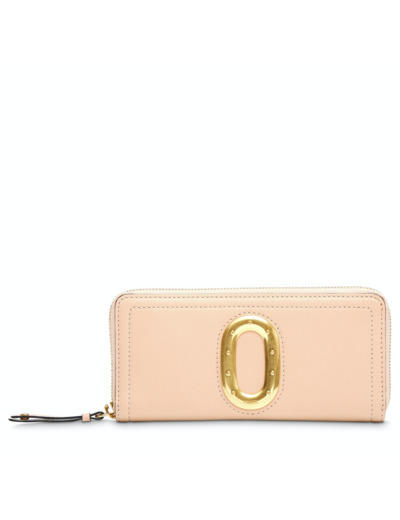 Romane de Lancel - Portefeuille slim zippé - Nude