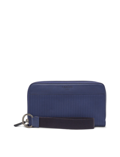 JIMMY CUIR LISSE / CUIR EMBOSSE - Portefeuille - Bleu Petrole