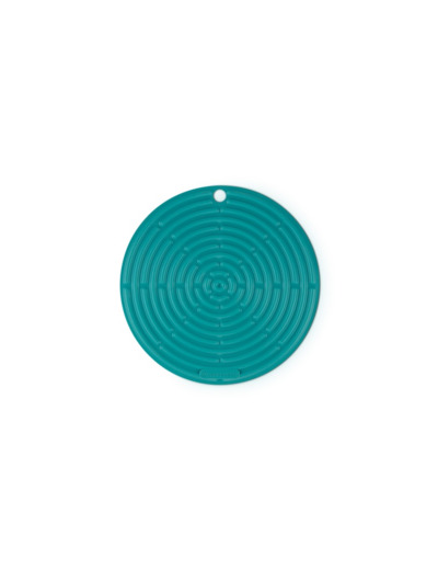 Dessous de plat rond 20cm en silicone bleu caraïbes