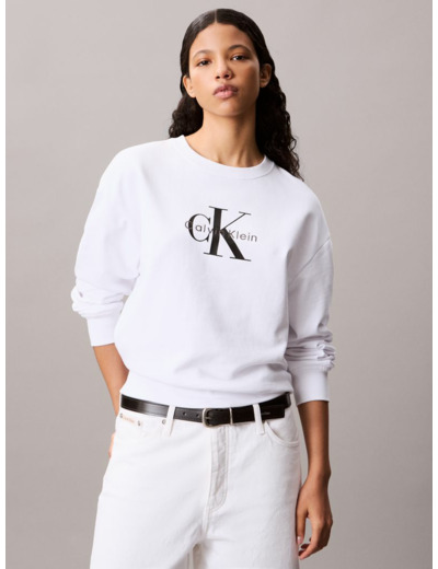 SWEAT-SHIRT À COL ROND EN TERRY DÉCONTRACTÉ