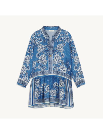 Robe en soie imprimée
