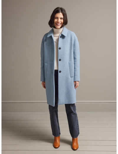 Manteau Droit Mi-Long