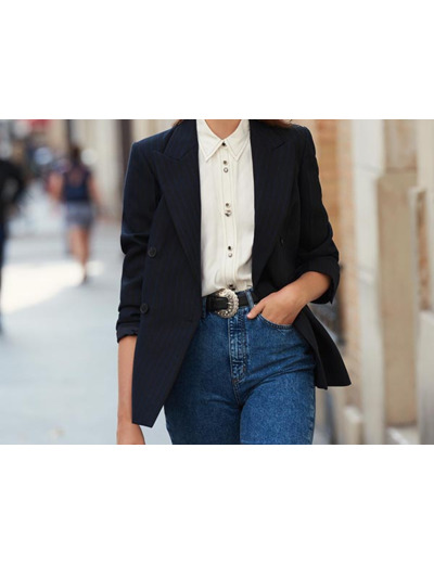 Blazer oversize à rayures