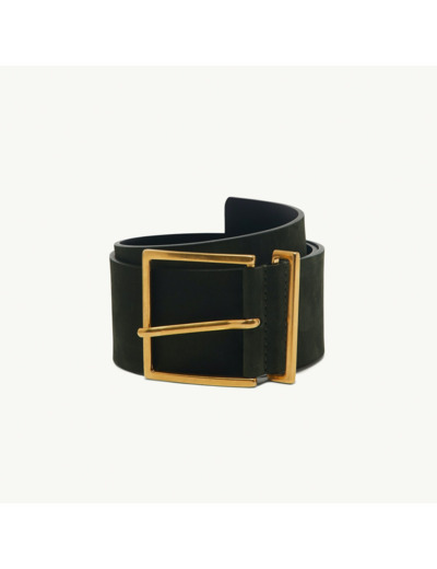 Ceinture large en cuir