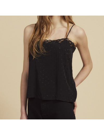 Top lingerie en jacquard ton sur ton