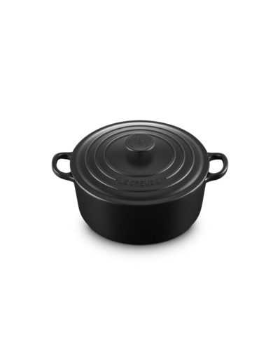 Cocotte ronde 24cm en fonte émaillée noire