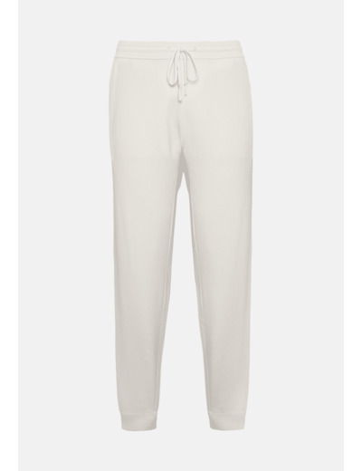 Pantalon En Maille En Coton Technique Crème