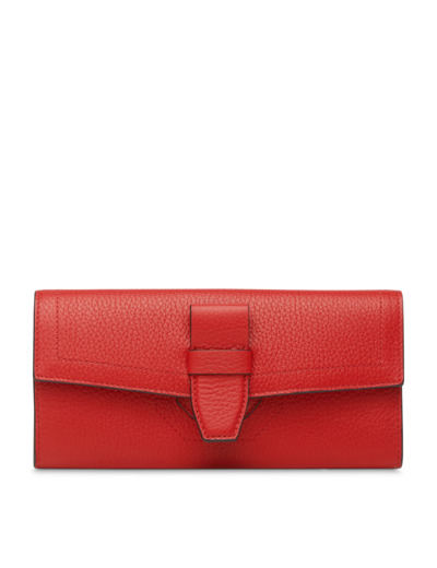 Neo Charlie de Lancel - Portefeuille slim rabat - Grand modèle - Rouge Lancel