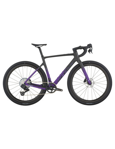 Vélo de gravel ADDICT GRAVEL 20 Noir Carbone/Violet Indigo