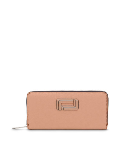 Mia de Lancel - Portefeuille slim zippé - Grand modèle - Rose Sunset