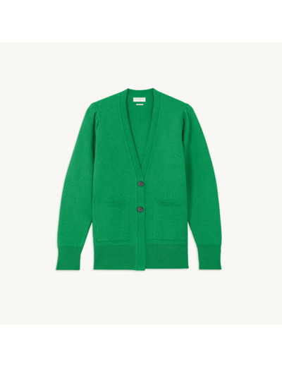 Cardigan long boutonné