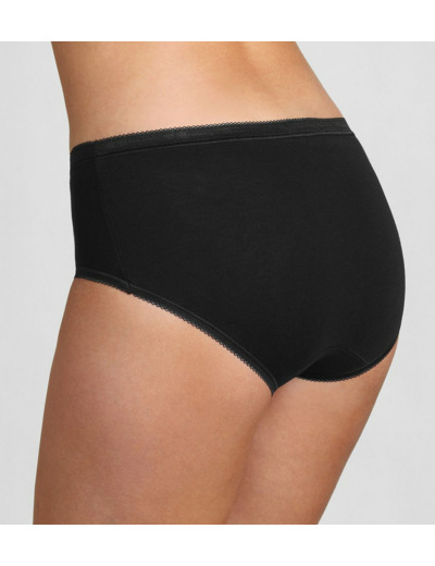 Sloggi Basic - Culotte midi coton - Noir