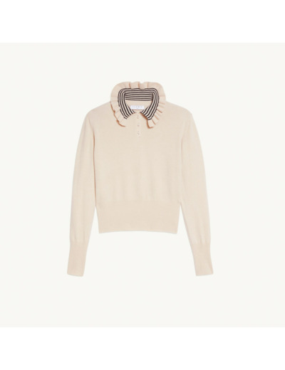 Pull en laine à col fantaisie