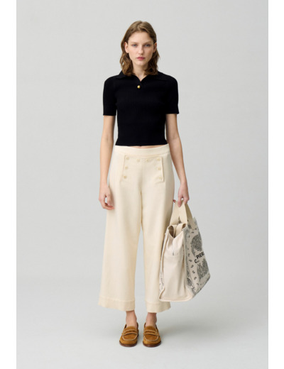 Pantalon droit à pont