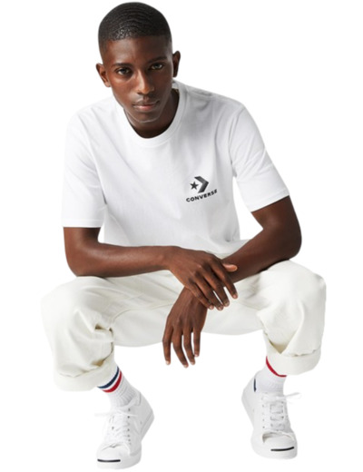 Left Chest Star Chev T-shirt noir