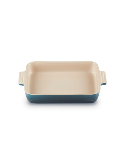 Plat rectangulaire classique 32cm en céramique deep teal