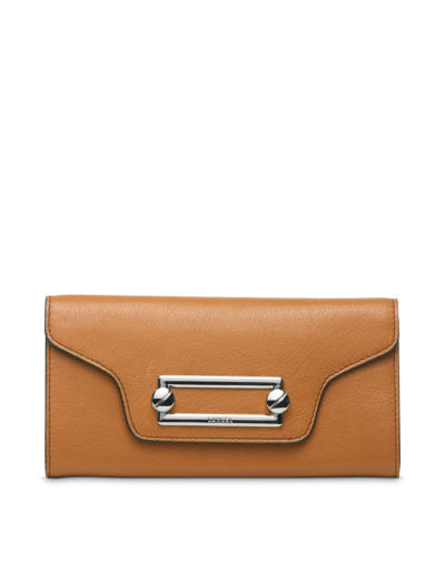 Clic de Lancel - Portefeuille slim rabat - Grand modèle - Camel