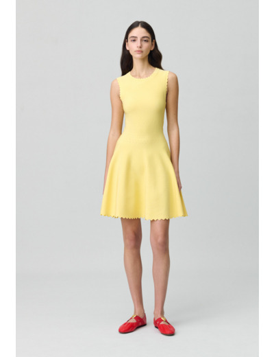 Robe courte patineuse fine maille