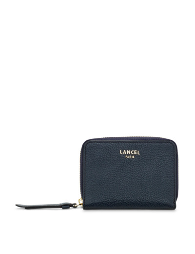 Lettrines de Lancel - Portefeuille continental zippé - Petit modèle - Bleu Marine