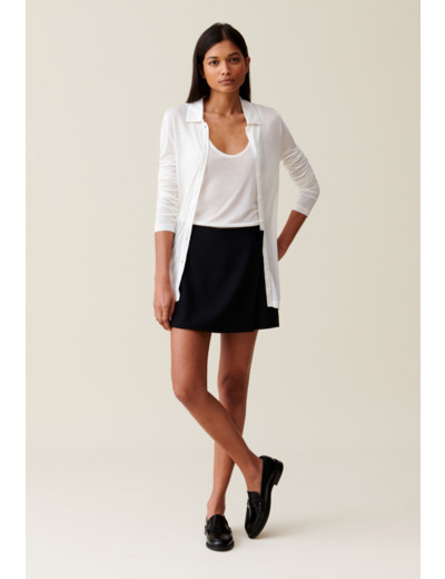 Jupe-short portefeuille boutonnée