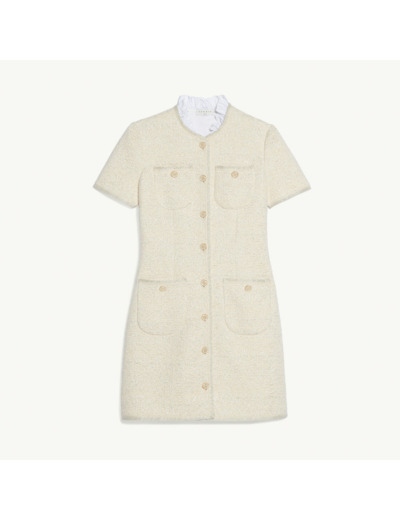 Robe manteau en tweed fantaisie
